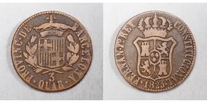 1 Кварто Іспанія Мідь Фердинанд VII король Іспанії (1784-1833)