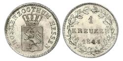 1 Крейцер Великое герцогство Гессен (1806 - 1918) Серебро Людвиг II (великий герцог Гессенский)