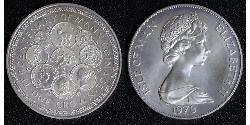1 Крона(английская) Остров Мэн  Елизавета II (1926-2022)