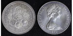 1 Крона(английская) Остров Мэн  Елизавета II (1926-2022)