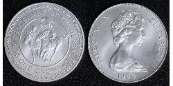 1 Крона(английская) Остров Мэн Никель/Медь Елизавета II (1926-2022)