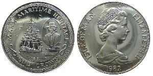 1 Крона(английская) Остров Мэн Никель/Медь Елизавета II (1926-2022)