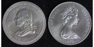 1 Крона(английская) Остров Мэн Никель/Медь Елизавета II (1926-2022)