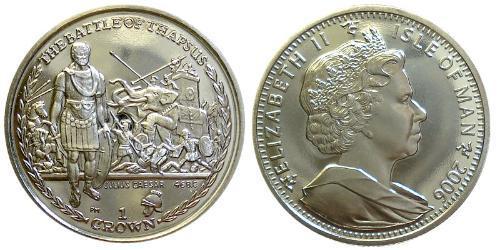 1 Крона(английская) Остров Мэн Никель/Медь Елизавета II (1926-2022)