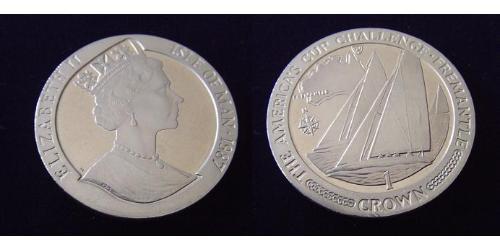 1 Крона(английская) Остров Мэн Никель/Медь Елизавета II (1926-2022)