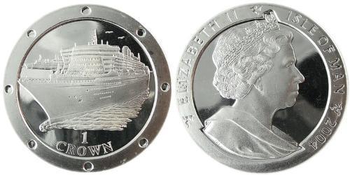 1 Крона(английская) Остров Мэн Никель/Медь Елизавета II (1926-2022)