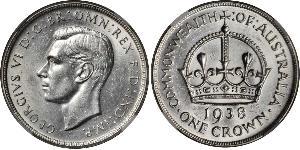 1 Крона(английская) Австралия (1788 - 1939) Серебро Георг VI (1895-1952)