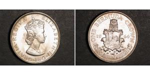 1 Крона(английская) Бермудские Острова Серебро Елизавета II (1926-2022)