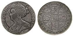 1 Крона(английская) Королевство Великобритания (1707-1801) Серебро Анна (королева Великобритании)(1665-1714)