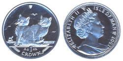 1 Крона(английская) Остров Мэн Серебро 