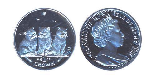 1 Крона(английская) Остров Мэн Серебро 
