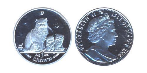 1 Крона(английская) Остров Мэн Серебро 