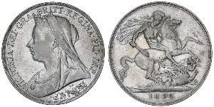 1 Крона(английская) Соединённое королевство Великобритании и Ирландии (1801-1922) Серебро Виктория (1819 - 1901)