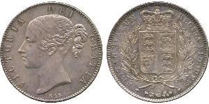 1 Крона(английская) Соединённое королевство Великобритании и Ирландии (1801-1922) Серебро Виктория (1819 - 1901)