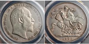1 Крона(английская) Соединённое королевство Великобритании и Ирландии (1801-1922) Серебро Эдуард VII (1841-1910)
