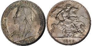 1 Крона(английская) Соединённое королевство Великобритании и Ирландии (1801-1922) Серебро Виктория (1819 - 1901)