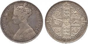 1 Крона(английская) Соединённое королевство Великобритании и Ирландии (1801-1922) Серебро Виктория (1819 - 1901)