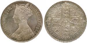 1 Крона(английская) Соединённое королевство Великобритании и Ирландии (1801-1922) Серебро Виктория (1819 - 1901)