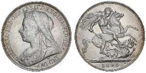1 Крона(английская) Соединённое королевство Великобритании и Ирландии (1801-1922) Серебро Виктория (1819 - 1901)