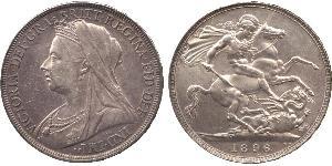1 Крона(английская) Соединённое королевство Великобритании и Ирландии (1801-1922) Серебро Виктория (1819 - 1901)