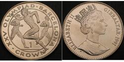 1 Крона(англійська) Gibraltar (1704 - )  Єлизавета II (1926-2022)