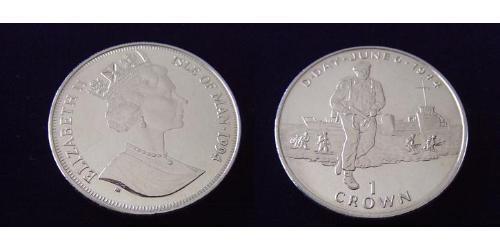 1 Крона(англійська) Острів Мен Нікель/Мідь Єлизавета II (1926-2022)