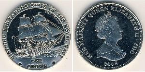 1 Крона(англійська) Трістан-да-Кунья Нікель/Мідь Єлизавета II (1926-2022)