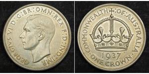 1 Крона(англійська) Австралія (1788 - 1939) Срібло Георг VI (1895-1952)
