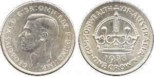 1 Крона(англійська) Австралія (1788 - 1939) Срібло Георг VI (1895-1952)