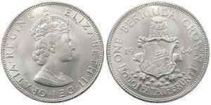 1 Крона(англійська) Бермудські острови Срібло Єлизавета II (1926-2022)