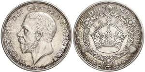 1 Крона(англійська) Велика Британія (1922-) Срібло Георг V (1865-1936)