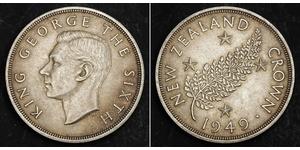 1 Крона(англійська) Нова Зеландія Срібло Георг VI (1895-1952)
