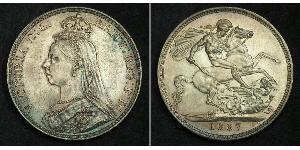 1 Крона(англійська) Сполучене королівство Великобританії та Ірландії (1801-1922) Срібло Вікторія (1819 - 1901)