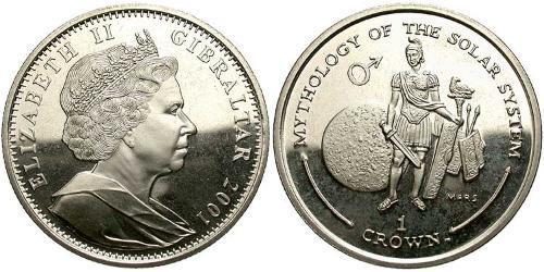 1 Крона Gibraltar (1704 - )  Єлизавета II (1926-2022)