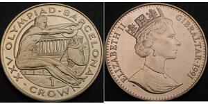 1 Крона Гибралтар  Елизавета II (1926-2022)