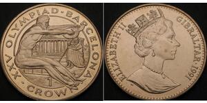1 Крона Гібралтар  Єлизавета II (1926-2022)