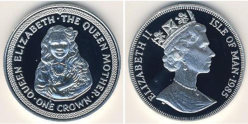 1 Крона Острів Мен  Єлизавета II (1926-2022)