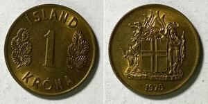 1 Крона Исландия (1944 - ) Бронза 