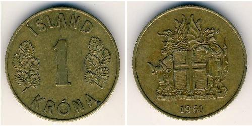 1 Крона Исландия (1944 - ) Бронза 