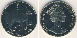 1 Крона Остров Мэн Никель/Медь Елизавета II (1926-2022)