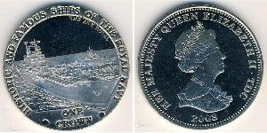 1 Крона Тристан-да-Кунья (острова) Никель/Медь Елизавета II (1926-2022)
