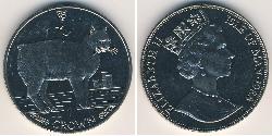 1 Крона Острів Мен Нікель/Мідь Єлизавета II (1926-2022)