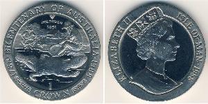 1 Крона Острів Мен Нікель/Мідь Єлизавета II (1926-2022)