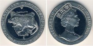 1 Крона Острів Мен Нікель/Мідь Єлизавета II (1926-2022)
