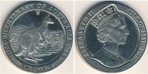 1 Крона Острів Мен Нікель/Мідь Єлизавета II (1926-2022)