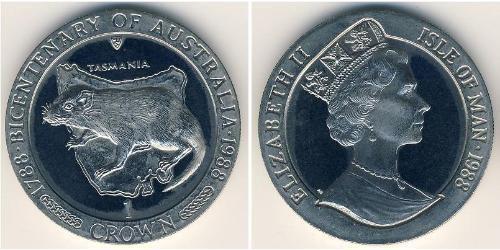 1 Крона Острів Мен Нікель/Мідь Єлизавета II (1926-2022)