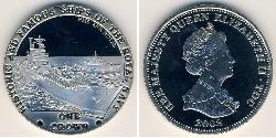 1 Крона Трістан-да-Кунья Нікель/Мідь Єлизавета II (1926-2022)