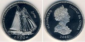 1 Крона Трістан-да-Кунья Нікель/Мідь Єлизавета II (1926-2022)