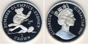 1 Крона Gibraltar (1704 - ) Серебро 