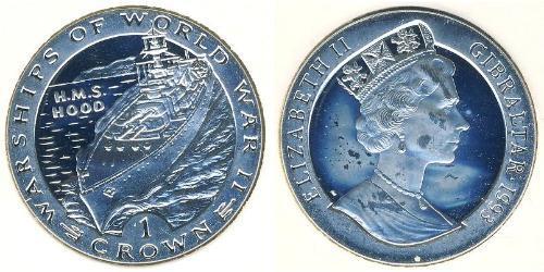 1 Крона Gibraltar (1704 - ) Серебро 